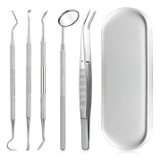 Tandhygien-set - 5 delar rostfritt stål Silver