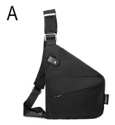 Stöldskyddande reseväska Stöldskyddande väska Ultratunn axelväska Crossbody reseväska - Perfekt Black