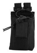 Lättviktig militär vattenflaska interphone förvaringsväska i nylon för Molle-system (svart)