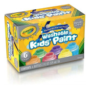 Sealed Crayola 6 Washable Metallic Kids Paints 59ml Bottles Bright Colours Brand New