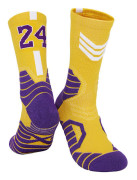 Mordely 2 par Los Angeles Lakers #24 Kobe Bryant Basketstrumpor Pojkar Sportstrumpor Män För Barn Vuxna
