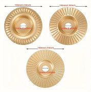 3 st träbearbetningshjulset, diameter 100 mm/16 mm, lämplig för effektiv formning och slipning av vinkelslip