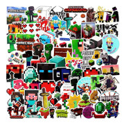 Minecraft Klistermärken Paket med 100 Minecraft Klistermärken för Laptop, Skateboard, Gitarr, Bagage, Vattenflaska, Telefon