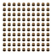 200 set mässingsbokbindningsskruvar 9x5mm tjock beläggning blandat kit för fotoalbum brons