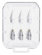 ESSAGER 6-PACK Ersättning Pennspets Apple Pen 1/2/Pro Vit/Transparent