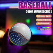 Glow Baseball Colorful LED Light Up Faux Leather Rechargeable Baseball Kids Toy Brand New