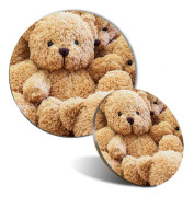 Mouse Mat & Coaster Set Teddy Bear Toys Kids Childrens #21412 Brand New