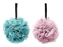 2 st badsvampar, exfolierande badsvampar, badblommor duschsvamp för män och kvinnor för att exfoliera