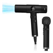 Digitaldisplay högfarts borstlös hårtork EU 220V - Jonisk, temperaturkontrollerad T-handtag, 1800W, 3-hastighet 3-temperatur Black Black