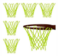 6-pack Nattlampa Basketbollskorg Nät Solenergi Sport Basketbollnät Utomhus för Barn 12 Tum i Diameter