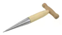Stainless Steel Dibbler Wooden Handle Plant Bulb Planter Garden Hole Punch Tool for Plants Dibbler Garden Tool