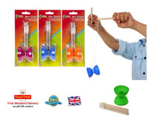 Mini Diabolo Juggling Trick Set Boys Circus Toy Gift, Random Color Brand New