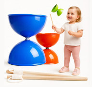 Kids Diabolo Wooden Stick Skill Development Diablo Juggling Outdoor Activity Toy Brand New
