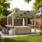 KRONE 3,05x3,31 m FSC 100% Cedar Wood Framed Hot Tub Pergola