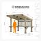 KRONE 3,05x3,31 m FSC 100% Cedar Wood Framed Hot Tub Pergola
