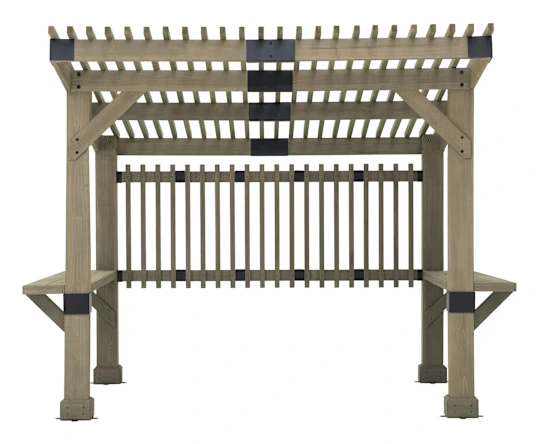 KRONE 3,05x3,31 m FSC 100% Cedar Wood Framed Hot Tub Pergola