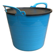 messy play colourful 26l flxi with black lid toys games art& craft kid blue Brand New