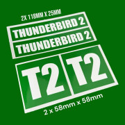 Thunderbird 2 T2 Extra Large Sticker set Replacement Reproduction Sit On Toy Brand New