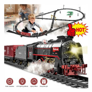 Train Set for Kids, Electric Train Toys with RealisticWith Light Sound Steam RC Brand New