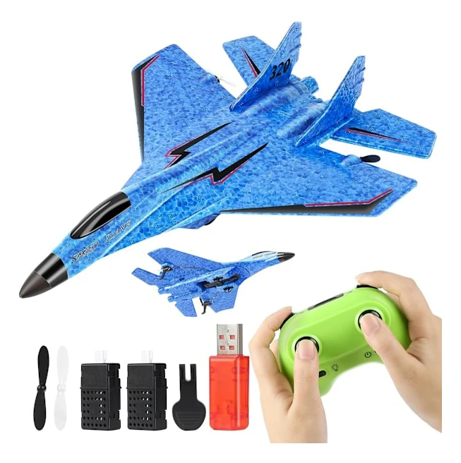 rc plane Wireless Airplane Toy 2CH 24Ghz Remote Control with Lights, Foam Fi Brand New