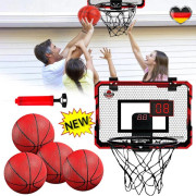 Indoor Basketball Hoop for Children With 4 Balls and Electronic Scoreboard Toy Brand New