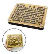 Wooden Maze Puzzle Board Game Balance Labyrinth Brain Teaser Toy for Kids Adults Brand New