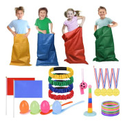 flintronic Sports Day Kit, 36 Pieces Outdoor Games Set, Sack Race, Egg and Spoo Brand New