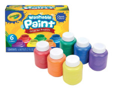 CRAYOLA Washable Paints Assorted Colours Pack of 6 Perfect for Any Arts & Brand New