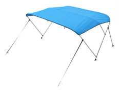 Båtbimini-top, 72x73-78x46 cm, Blå, 600D polyesterkapell