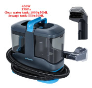 Handhållen matt- och möbeltvätt - Fläckborttagare - Effekt 450W - Sugkraft 13 kPa - Vattentank 1080 ml - Spray och Sug - EU‑kontakt 220–240V