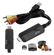Omvandlare från HDMI till AV RCA USB han till han adapter för video och ljud