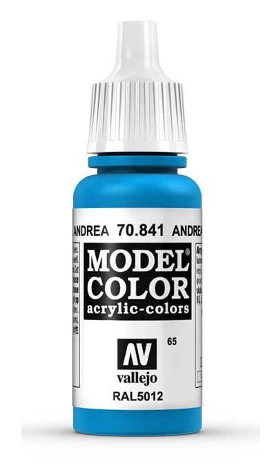 Vallejo Model Color 17 ml Acrylic Paint - Andrea Blue, 17 ml, Blå, Matt, Flaska