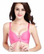 Sexig sömlös BH Samla Justerbar Dam BH Sömlösa Underkläder Underkläder Super Push Up BH Rose 75C