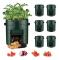 6-pack potatisodlingspåsar, odlingspåsar för trädgårdsplantering med fönsterlucka och handtag, grönsaksodlingspåsar för potatis, lök, tomat, morot-Xin color:10 Gallon