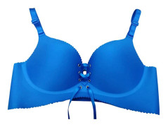 Sexig sömlös BH Samla Justerbar Dam BH Sömlösa Underkläder Underkläder Super Push Up BH Bright Blue 75C