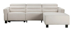 Reclinersoffa med hörn Loft24 Carpari Reclinersoffa 3-sits White Right-faced Belfast fabric -