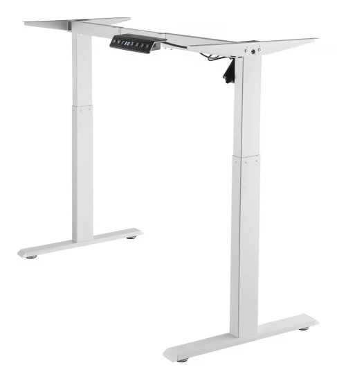 Stativ för ståbord, Justerbart 70x117 cm till 95x158 cm, Vit, Elektrisk
