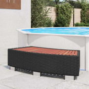 vidaXL Spatrappa konstrotting 92x45x25 cm svart