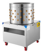 Kycklingplockare - Elektrisk fjäderplockare - Trumma 50 cm - Motor 2 hk, 275 varv/min - Plockfingrar 106 - Rostfritt stål - Rymmer 2–4 kycklingar
