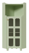 Hörnförvaringsskåp, Modern Design, Integrerad LED-belysning,Grön