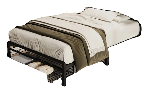 Polstret Säng, USB-laddningsportar, LED-belysning,Grå - Linne - 90cmx200cm