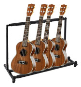 Gitarrställ, Högkvalitativt Järn, Rymmer 7 Gitarrer, Stabilt Halkfritt Fötter, Mjuk Svampvaddering, Fällbar Design