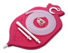 Högkvalitativt, helt nytt The Perfect Enema Bag Kit för kolonrengöring med silikonslang av högsta kvalitet (2 quart, öppen topp) + 10 C