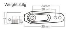 Power HD Alu Servohorn 25T - 35mm - Svart