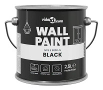 vidaXL Väggfärg Svart 2,5 L Väggprint