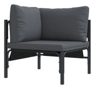 Utomhus Möbler med kudde Antracit 80 x 80 x 71 cm Stål