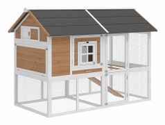 Hönshus med gård, fågelholk och utdragbar bricka
