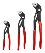 Vattenrörsklämma, Krom-vanadiumstål, 7" till 12" storlekar, Multiräfflat justeringssystem, Ergonomiska halkfria gummihandtag