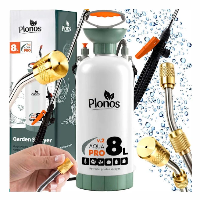 Handhållen tryckspruta 8L med justerbar lans