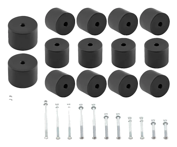Karoslyft Block Kit, 5 cm, Glasfiberförstärkt Nylon, 4 kg Vikt, 27 cm Dimensioner, Kompatibel med Nissan Navara D22 Dubbelhytt 4X4